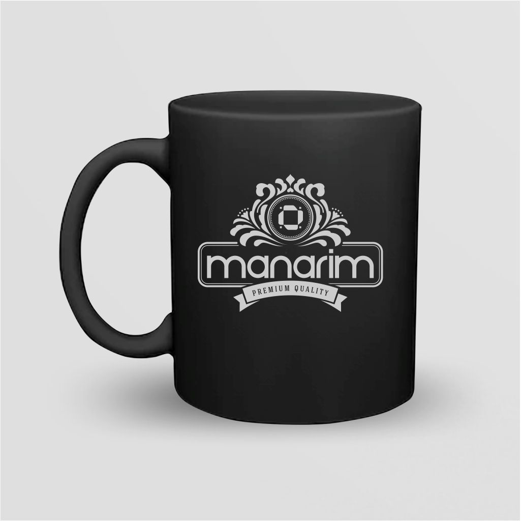 Caneca Personalizada Preta Sob Consulta Manarim